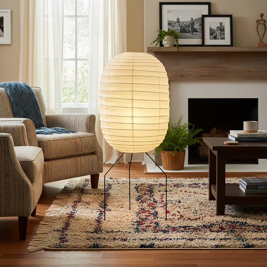 Akari Cylindrical Paper UF3-DL Floor Lamp