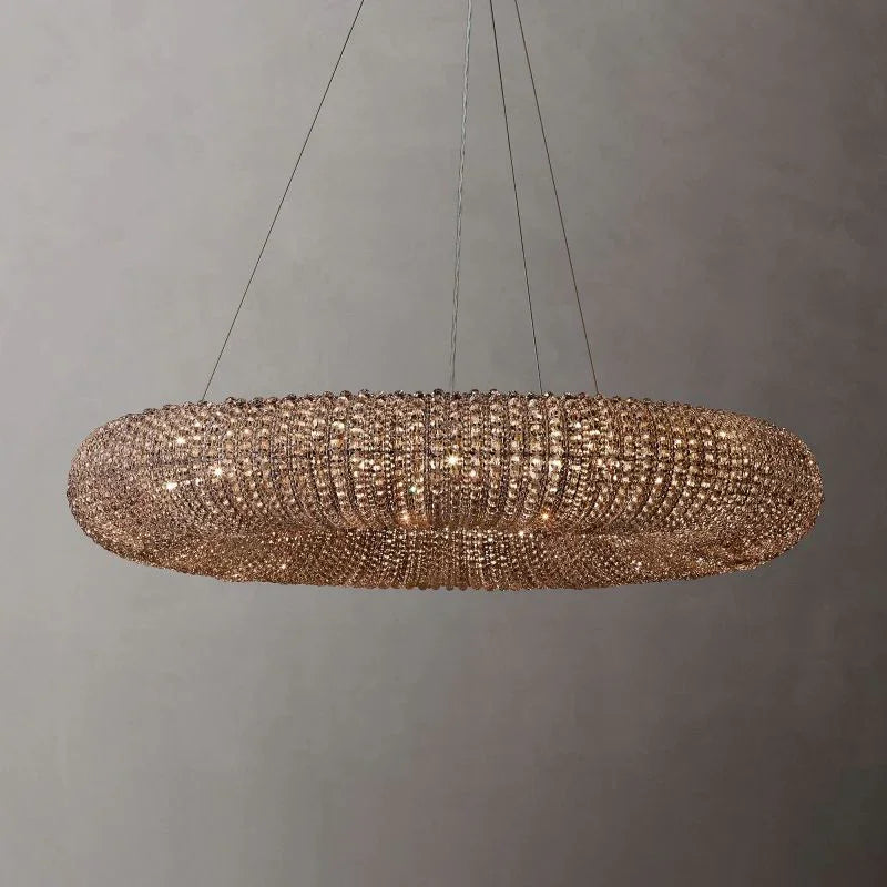 Crystal Smoked Round Chandelier