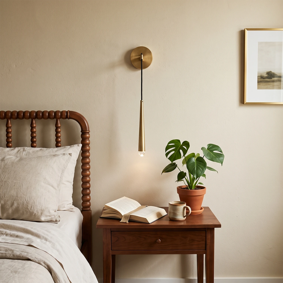 Brass Spinal Tube Wall Lamp