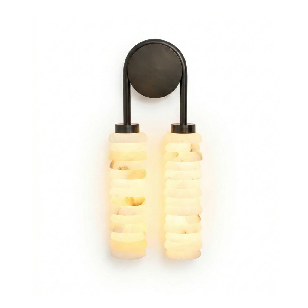 Calla Ribbed Alabaster Wall Sconce | Vidirlighting