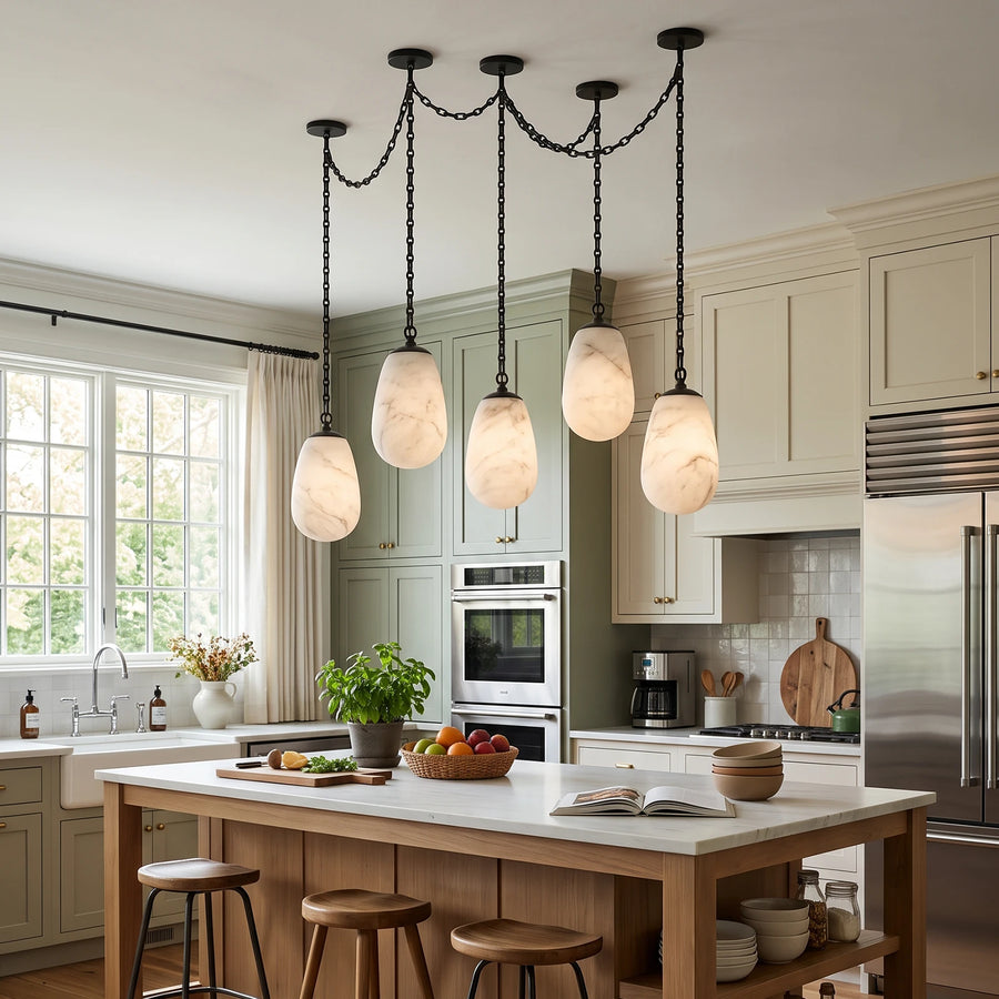 Cascade Alabaster Chain Chandelier