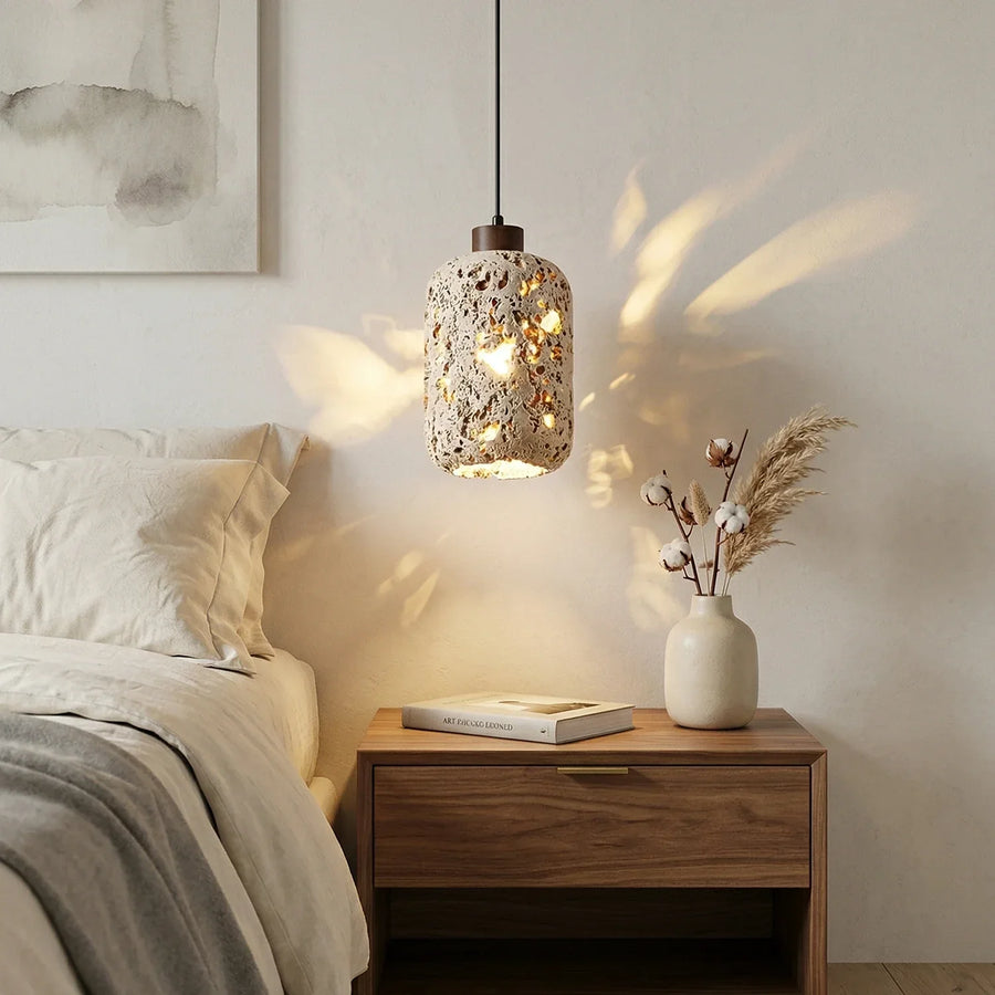 Cava Volcanic Rock Travertine Pendant Lamp