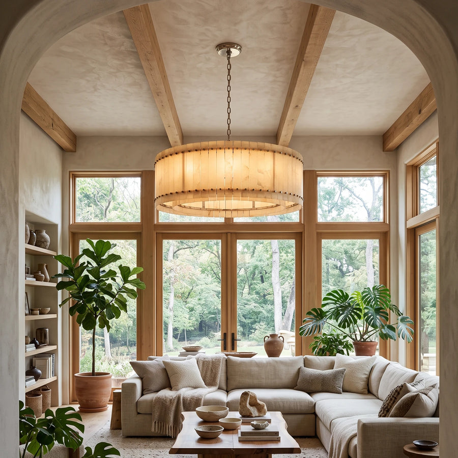 Corwin Alabaster Slat Chandelier