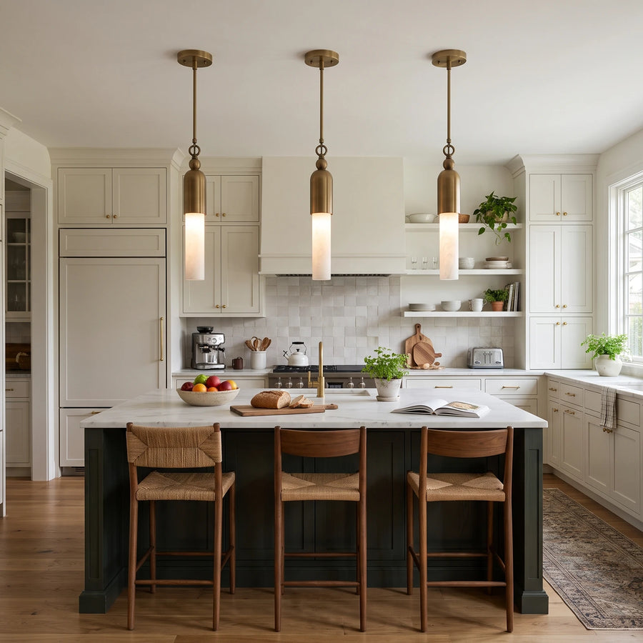 Lunelle Alabaster Rod Mini Pendant Light