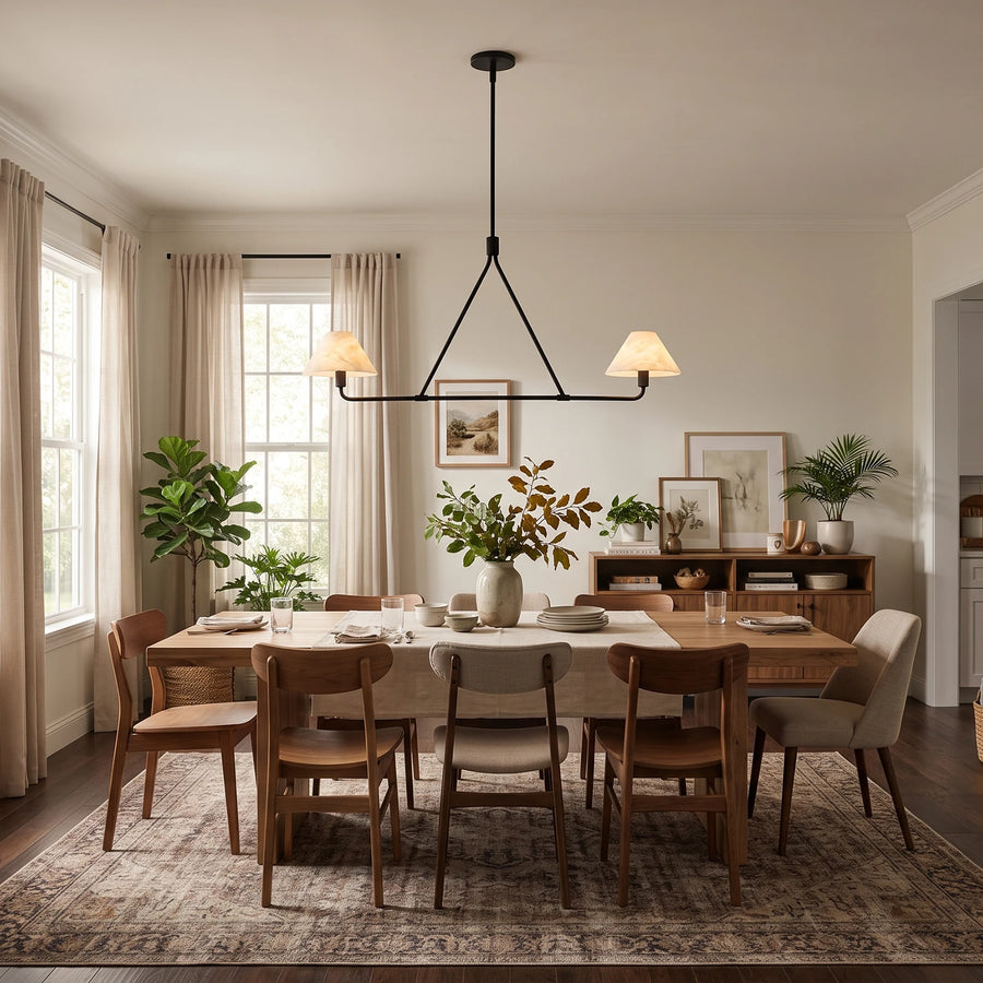 Marlowe Alabaster Cone Shade Chandelier