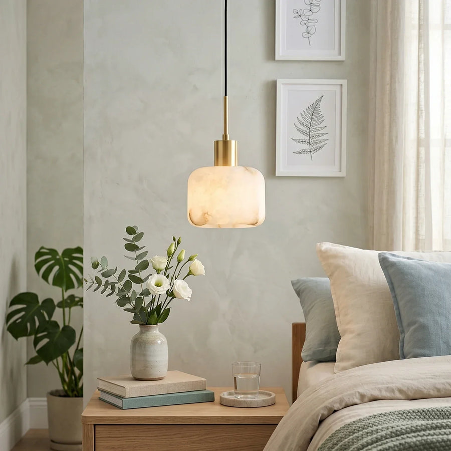 Natural Alabaster Small Pendant Light