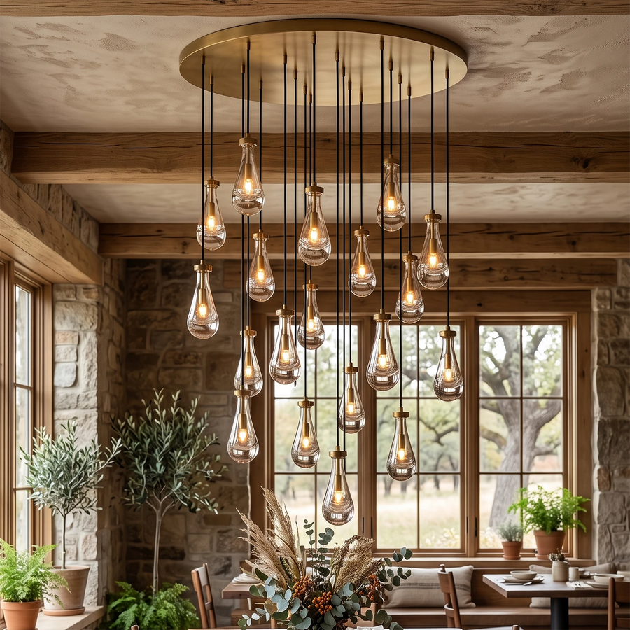 Raindrop Linear Chandelier