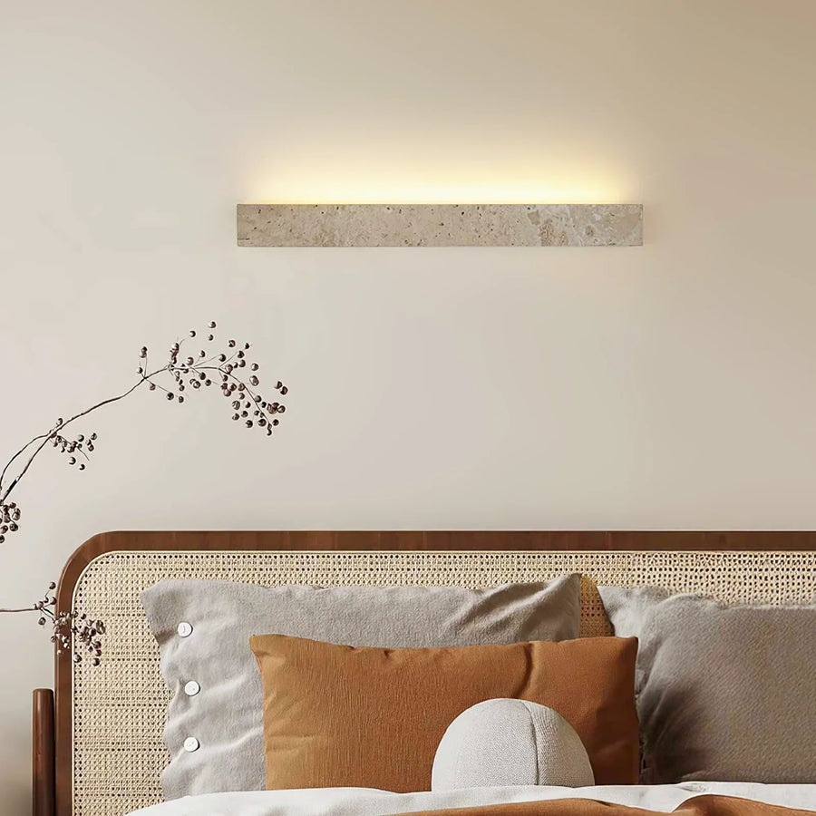 Rectangle Travertine Stravik Wall Light