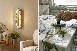 Bulgari Marble Lighting Fixtures Illuminate the Soul of the Space