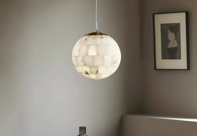 Suspended Elegance: Discover the Sculptural Serenity of Alabaster Pendant Lights