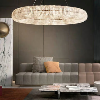 Crystal Smoked Round  Chandelier