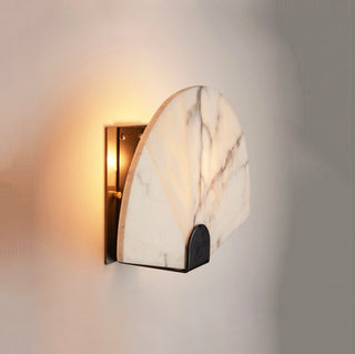 Fan Shaped Alabaster Wall Light