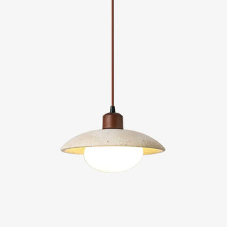 Travertine Glass Noah Disc Pendant Lamp