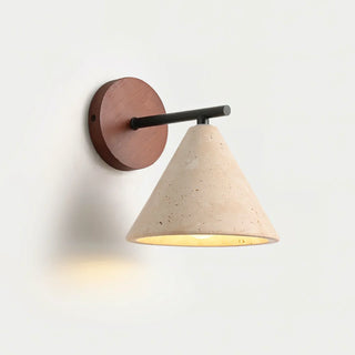 Conical Finley Travertine Wall Lamp