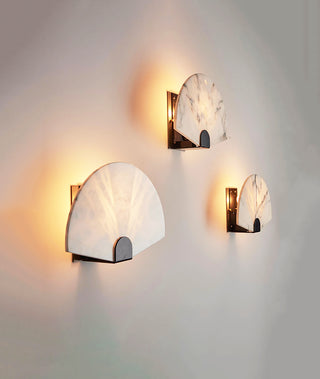 Fan Shaped Alabaster Wall Light