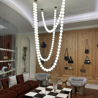 Luxurious Pearl Necklace Chandelier