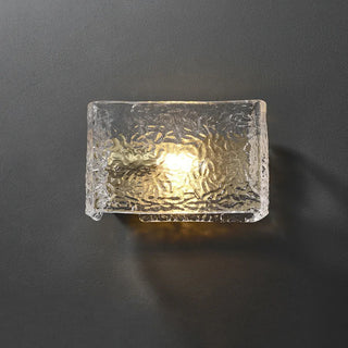 Water Pattern Glass Square Wall Sconce Lamp