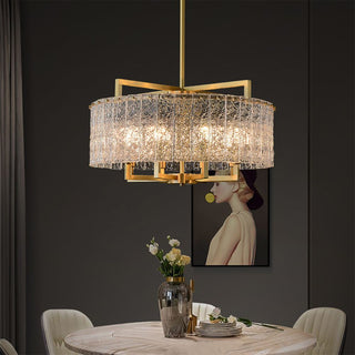 Pure copper Round Crystal Chandelier