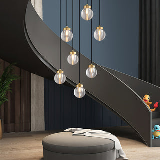 Fantasy Pearl Ball Linear Chandelier 36"