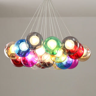 28 Multiple Colour Chandelier - Cluster