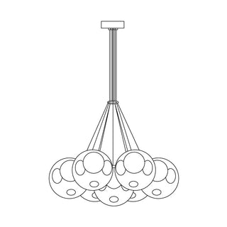 28 Multiple Colour Chandelier - Cluster