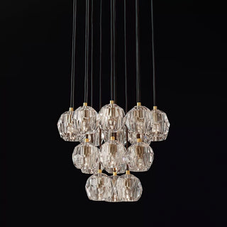 Kristal Crystal Round Cluster Chandelier 19″(4.3″)