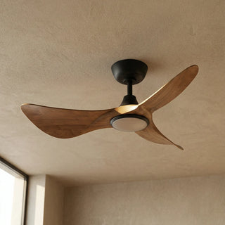 3-Blade Volant Sculptural Ceiling Fan Light