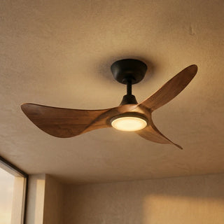 3-Blade Volant Sculptural Ceiling Fan Light