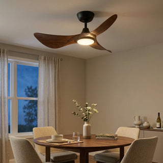 3-Blade Volant Sculptural Ceiling Fan Light