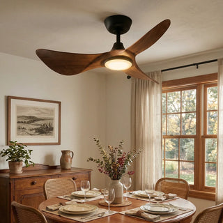 3-Blade Volant Sculptural Ceiling Fan Light