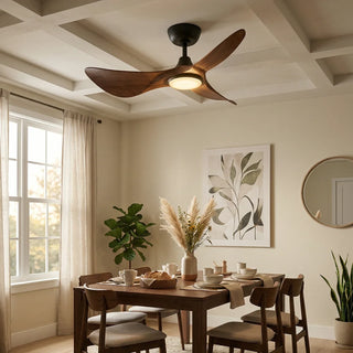 3-Blade Volant Sculptural Ceiling Fan Light