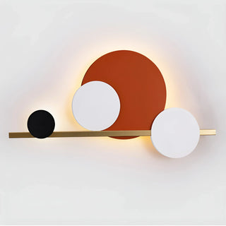 Circular 4 Ring Linear Wall Lamp