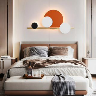 Circular 4 Ring Linear Wall Lamp