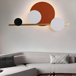 Circular 4 Ring Linear Wall Lamp