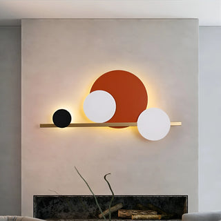 Circular 4 Ring Linear Wall Lamp