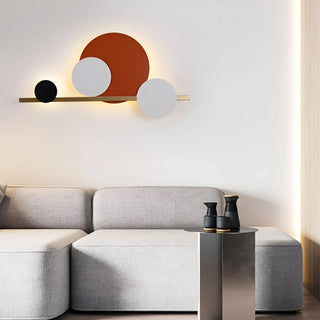 Circular 4 Ring Linear Wall Lamp