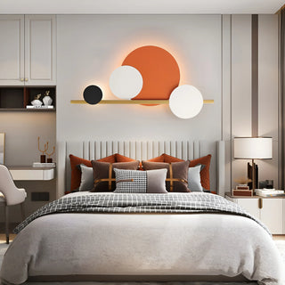Circular 4 Ring Linear Wall Lamp