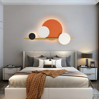 Circular 4 Ring Linear Wall Lamp