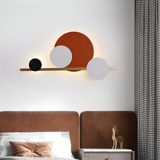 Circular 4 Ring Linear Wall Lamp