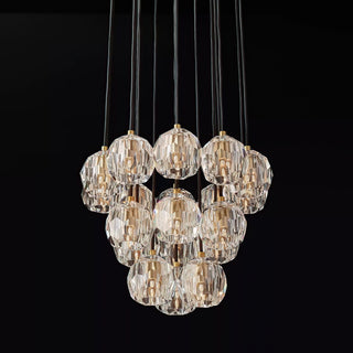 Kristal Crystal Round Cluster Chandelier 19″(4.3″)