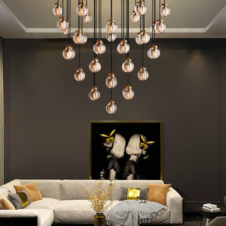 Fantasy Pearl Ball Round Chandelier 60"