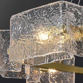 Water Pattern Glass Square Wall Sconce Lamp. Square Water Pattern Glass Wall Lamp. Water-ripple Glass Brass Chandelier. Water ripple round Glass Chandelier