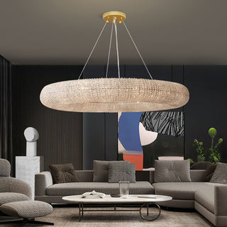 Crystal Smoked Round LED Chandelier