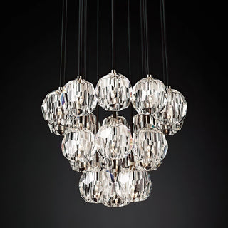 Kristal Crystal Round Cluster Chandelier 19″(4.3″)