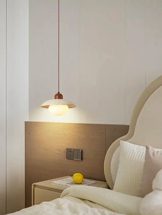 Travertine Glass Noah Disc Pendant Lamp