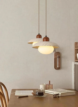 Travertine Glass Noah Disc Pendant Lamp