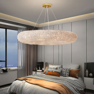 Crystal Smoked Round LED Chandelier