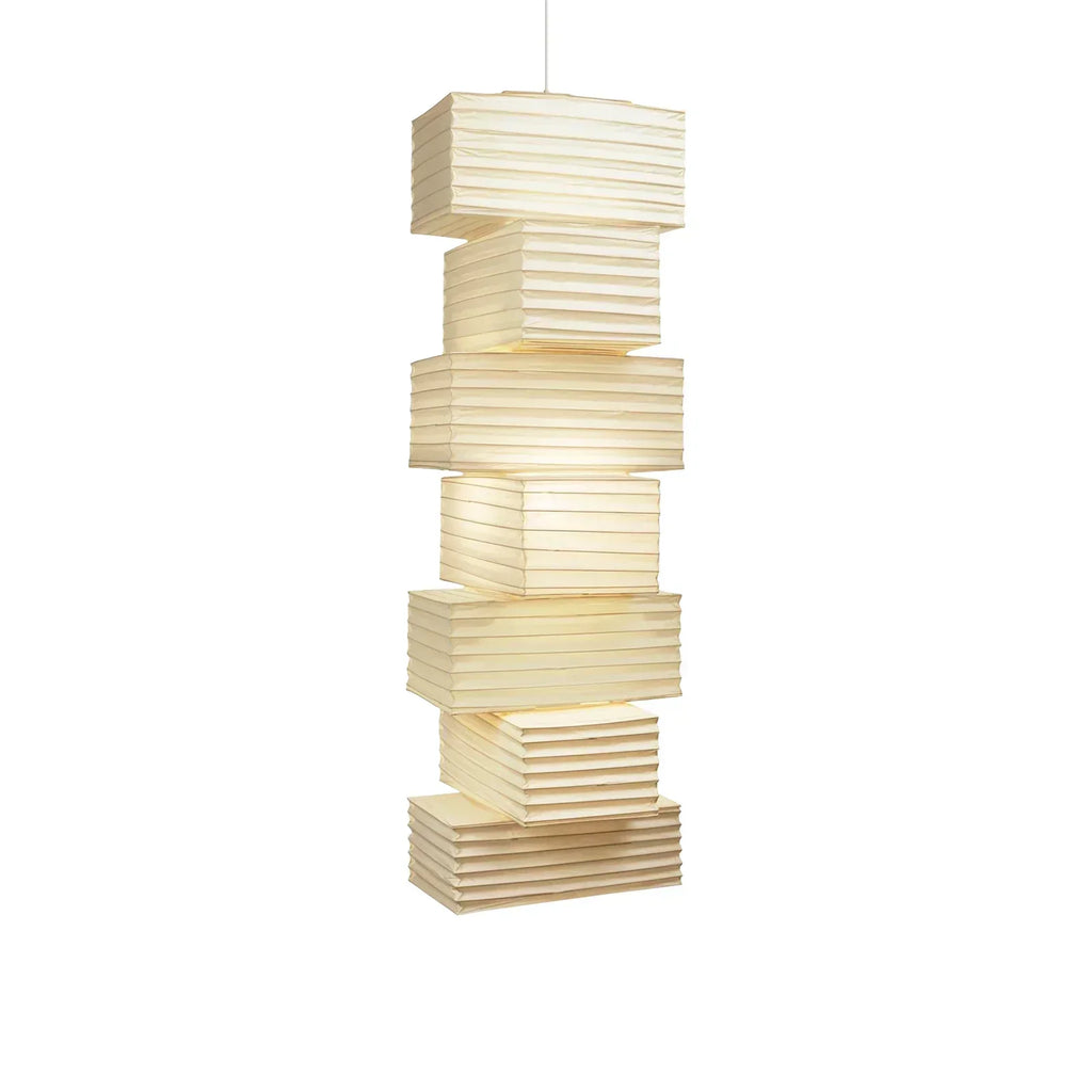 Akari Rectangular Stacked Paper 36N Pendant Light | Vidirlighting