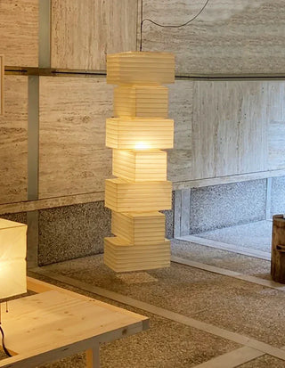 Akari Rectangular Stacked Paper 36N Pendant Light