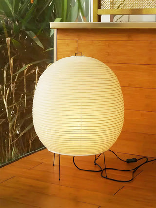 Akari Elliptical Spherical Bonn Paper Table Lamp